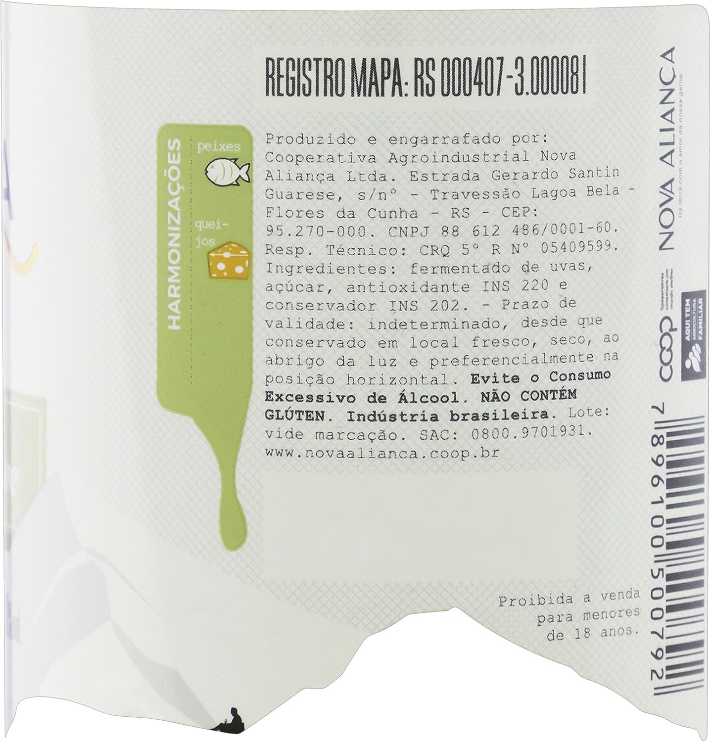 Vinho Branco Suave Collina 750 Ml - Imagem 4