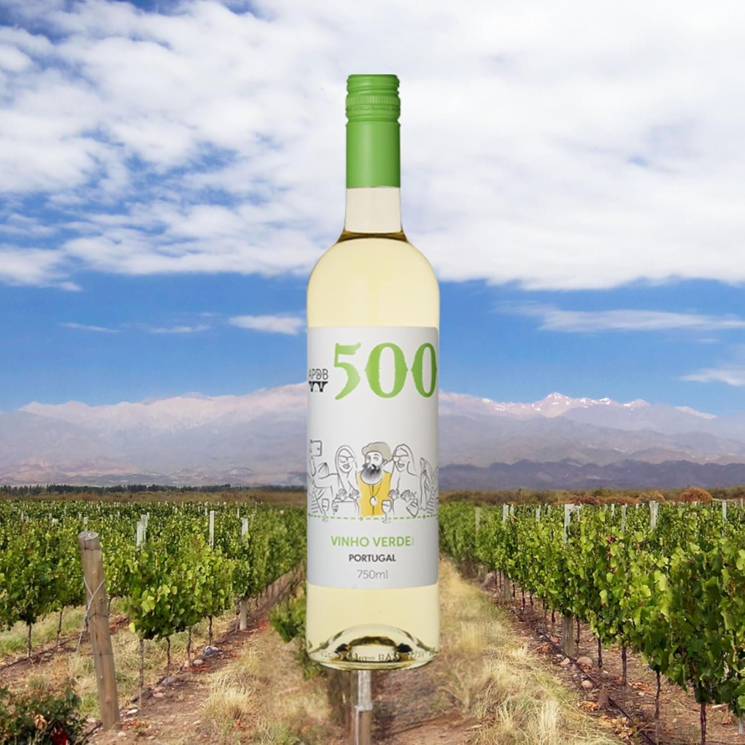 Vinho Branco Português Verde 500 750ml - Imagem 2