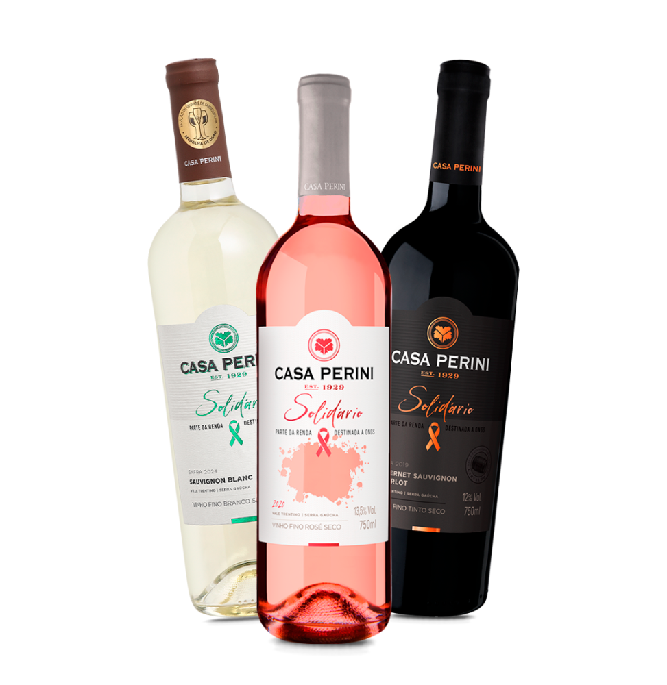 Trio Vinho Casa Perini Solidário MIX 750ml